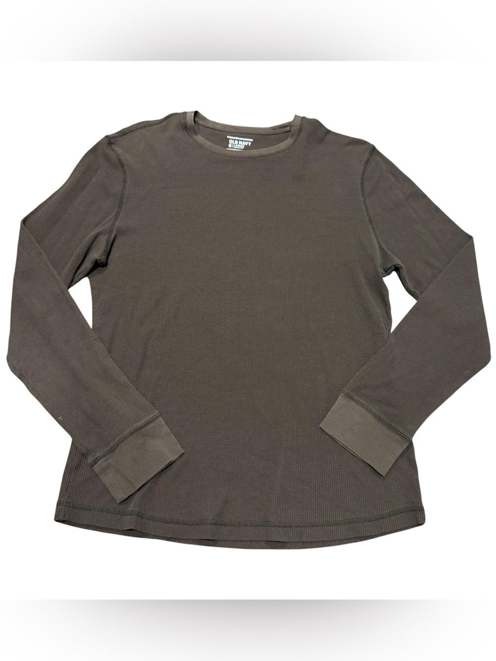 Old Navy Long Sleeve Thermal Waffle Shirt Dark Brown Men’s Size Large